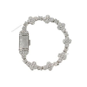 Pear & Round Cut Moissanite Diamond 925 Sterling Silver Hip Hop Ice Out Luxury Classic Style <b>Tennis</b> Bracelet Manufacturing India - Product Image 1