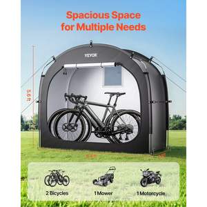 Tente BC extérieure spacieuse et étanche pour 1 à 2 vélos Tente de rangement pour vélos - Product Image 2
