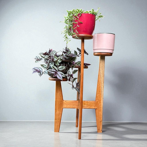 Soporte de Madera Hecho a Mano para Plantas, Soporte de Múltiples Niveles para Macetas de Interior, para Sala de Estar, Balcón y Decoración del Hogar - Product Image 4