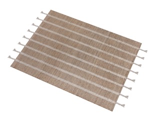 Tapis d'appoint en jute tissé à la main, tapis plat rayé style bohème pour salon de ferme et décoration intérieure éco-responsable - Product Image 6