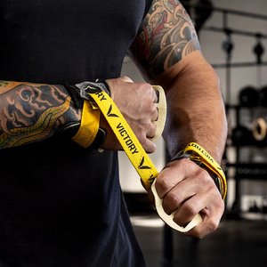 Poignées en cuir unisexe pour la musculation, poignées rembourrées pour tractions, remises en forme, entraînement, équipement de fitness, fournisseur d'articles de sport - Product Image 6