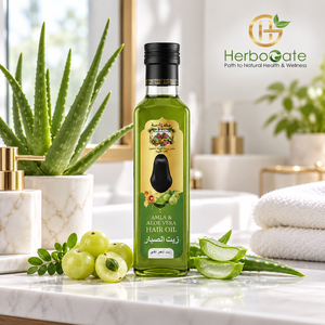 Aceite Capilar Herbal de AMLA y Aloe Vera para el Cuidado Diario del Cabello, Textura Suave, Sensación Ligera, Fórmula Nutritiva, OEM - Product Image 2