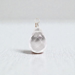 Natural <b>Purple</b> Crystal Quartz Teardrop Pendant Handcrafted Gold Wire Wrapped Faceted Gemstone Necklace for Women Fashion Jewelry - Product Image 1