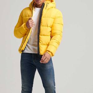 เสื้อแจ็คเก็ตพัฟเฟอร์สีเหลืองคุณภาพสูงสำหรับผู้ชาย มีฮู้ด ซิป และกระเป๋าข้าง 2 ด้าน อุ่นสบาย 100% เหมาะสำหรับกิจกรรมกลางแจ้ง - Product Image 2