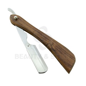 Premium Red Wood Handle Barber Straight <b>Razor</b> Stainless Steel Shavette for Smooth <b>Men</b> Wet Shaves and Crisp Edges - Product Image 3