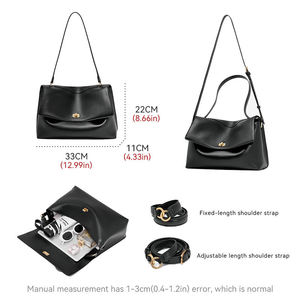 Bolso de Lujo de Alta Gama para Mujer, Bolso de Hombro Ejecutivo de Gran Capacidad, Versión de Color Sólido, Bolso Bandolera - Product Image 6
