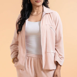Survêtement en velours pour femme, style urbain décontracté, chaud pour l'hiver, look élégant et décontracté, toucher doux - Product Image 3