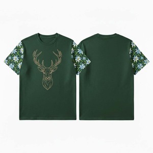 เสื้อยืดโอเวอร์ไซส์แขนสั้นพิมพ์ลายตัวอักษรสำหรับผู้ชาย ผ้าฝ้าย 100% ป้องกันขนร่วง สำหรับแฟชั่นวัยรุ่นชาย - Product Image 2