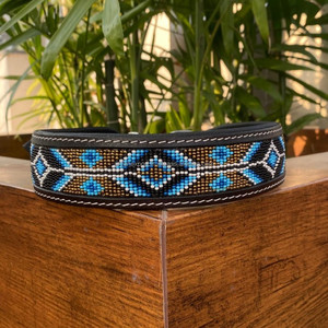 Mode Premium Designer personnalisé en cuir repoussé perlé luxe réglable robuste collier de chien fabricant en gros colliers pour animaux de compagnie - Product Image 2