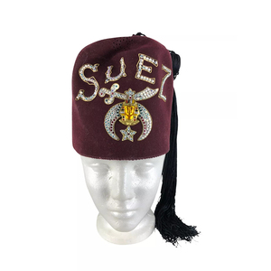 Gorro Masónico Bordado con Joyas Rojas de Alta Calidad, Gorra Personalizada Más Vendida para Francmasones, Uso Casual, Playa, Deportes y Viajes - Product Image 1