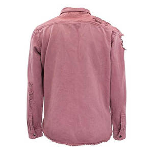 เสื้อแจ็คเก็ตยีนส์สีชมพูทรงลำลองสำหรับผู้ชายจาก WARPRO INDUSTRY  แบบเป็นมิตรต่อสิ่งแวดล้อม  ปกเสื้อแบบพับได้  ขอบเสื้อแบบรุ่ย  ผ้าฟอก  สไตล์ลำลอง  ใส่ได้ในฤดูใบไม้ร่วง  ทรงปกติ  แขนยาว - Product Image 6