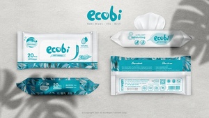 Toallitas para bebé Ecobi 100% no tejidas Spunlace hipoalergénicas y suaves para la piel sensible para la limpieza diaria del hogar - Product Image 4