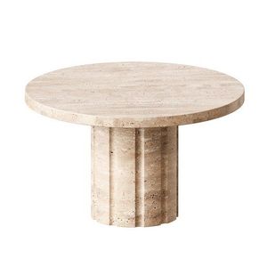 Mesa de Centro de Madera Escandinava Moderna, Hecha a Mano, de Madera Maciza, Mueble para Sala de Estar, Tapa Redonda, Acabado Natural - Product Image 1
