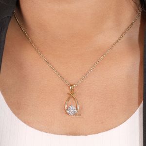 IGI Certified Round Cut diamond <b>Necklace</b> Premium Diamond Jewelry Crafted with Perfection Royal Diamond Pieces Fit Gift For Girl' - Product Image 2