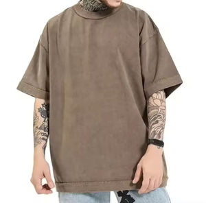 Créez votre propre logo, t-shirts pour hommes personnalisables, écologiques, de haute qualité, respirants, à séchage rapide, en tissu jersey, style hip hop - Product Image 4