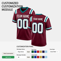 American Football Uniform Fußballtrikot Hochwertig Bedruckt Kurzarm Individuelle Team-/Spieler-Namen Unisex Erwachsene