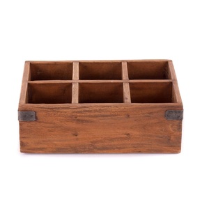 Meilleur porte-couverts en bois artisanal de style américain, durable et tendance, pour mariage, repas, cuisine, avec plusieurs compartiments de rangement - Product Image 5
