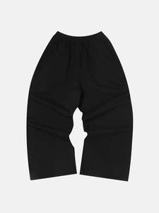 High Quality Custom Streetwear <b>Jogger</b> Sweatpants Heavy Weight 600 GSM Cotton Canvas <b>Baggy</b> Grey Wide Straight Leg Waterproof - Product Image 3