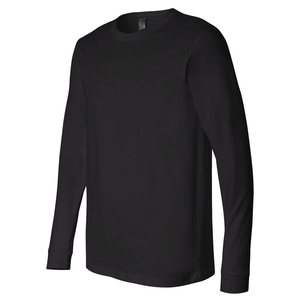 T-shirt à manches longues en coton de haute qualité, couleurs unies, pour hommes, impression, coupe ajustée, col rond, t-shirt de fitness pour hommes - Product Image 3