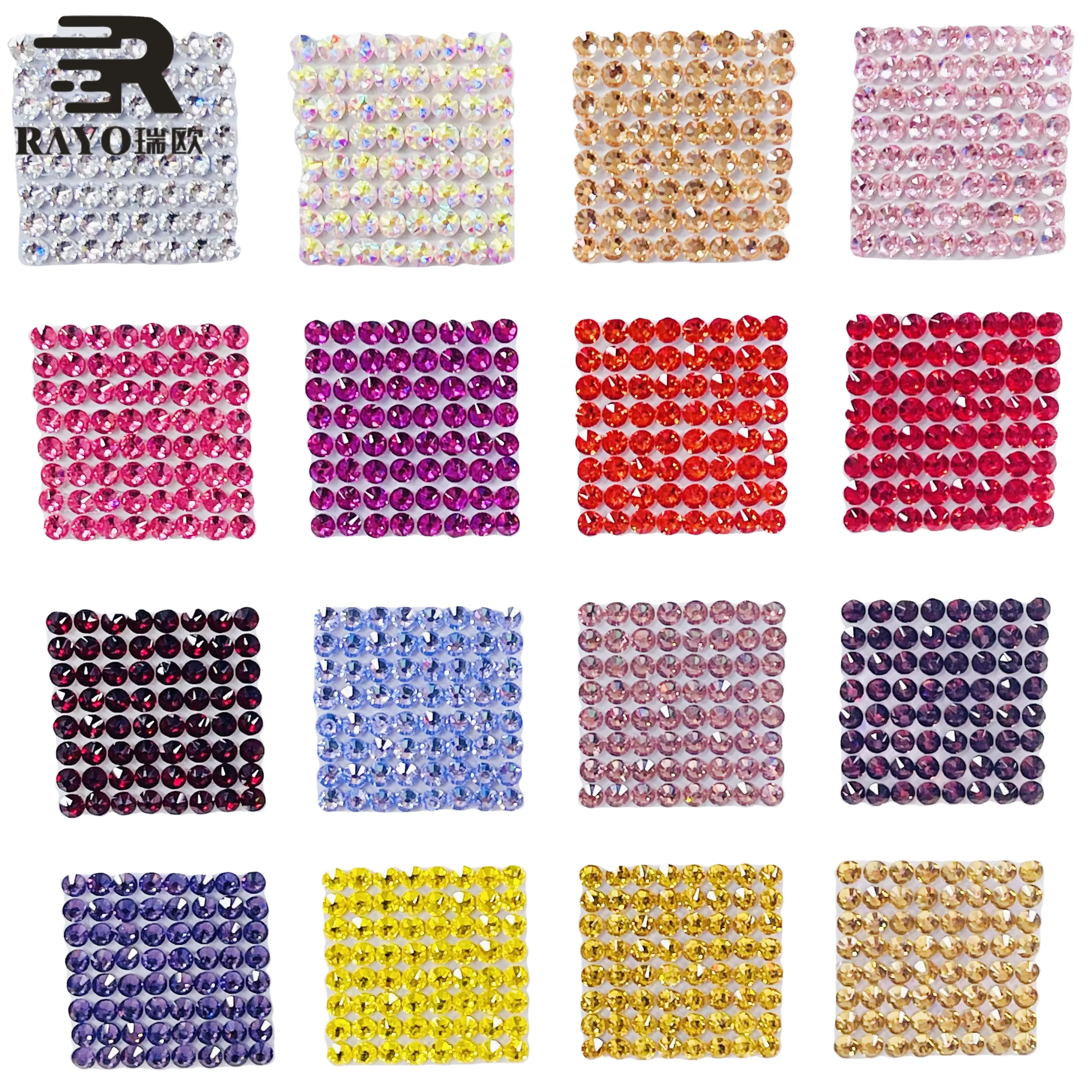 Ss3-Ss30 Wholesale Glass Rhinestones Bulk Rhinestones Flat Back Non Hotfix Glitter Diamond Stone For Women's Garment Nail Art