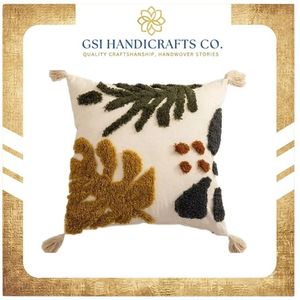 Bohemian Tufted Woven Vintage <b>Throw</b> <b>Pillow</b> Cover with Tassels Rectangle Eco-friendly Removable Washable Home Bedroom - Product Image 2