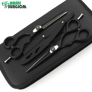 Surgical Instruments Manufacturer Pakistan Barber Hair Cutting and <b>Thinning</b> Scissors Kit with Straight Razor - Product Image 6