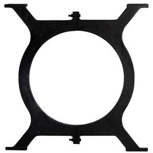 Set di 2 gambe per tavolo da pranzo in ghisa massiccia nera, di media resistenza - Product Image 6