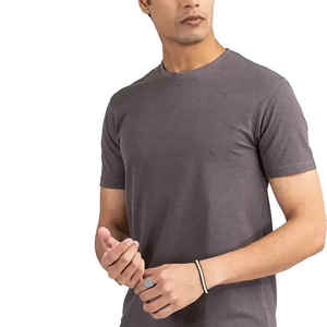 เสื้อยืดผู้ชายคอโอ แขนสั้น สีพื้น ผ้าฝ้าย 100% ดีไซน์ใหม่ปี 2026 คุณภาพสูง สไตล์สตรีทแวร์สำหรับฤดูร้อน ขายส่งราคาดีที่สุด - Product Image 4