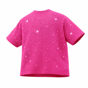 Men's Pink <b>Rhinestone</b> T-Shirt Cotton Crew Neck Short Sleeve Casual Streetwear Fashion Tee Summer <b>Top</b> for Men Breathable Graphic - Product Image 3