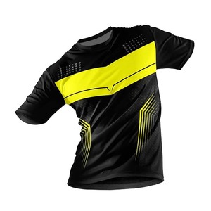เสื้อกีฬาผู้ชาย โพลีเอสเตอร์ แขนครึ่งตัว คอกลม พิมพ์ลายดิจิตอลแบบซับลิเมชั่นทั่วตัว - Product Image 3