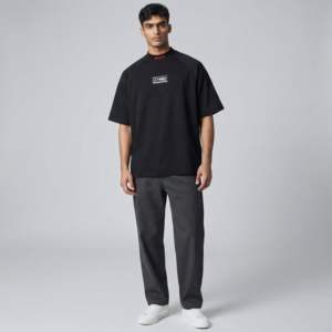 Camiseta de Punto de Manga Corta Extra Grande para Hombre, Algodón Peinado de Alta Calidad, Logotipo Personalizado Bordado e Impreso, Estilo Clásico Vintage - Product Image 6