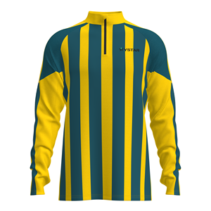 MYTH STAR - Camiseta <span class=keywords><strong>de</strong></span> Fútbol <span class=keywords><strong>de</strong></span> Manga Larga con Cierre <span class=keywords><strong>de</strong></span> 1/4, Uniforme <span class=keywords><strong>de</strong></span> Fútbol Personalizado Sublimado a Rayas, Equipación <span class=keywords><strong>de</strong></span> Fútbol <span class=keywords><strong>de</strong></span> Alto Rendimiento para Equipos - Product Image 1