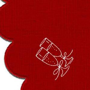 แผ่นรองจานรูปหัวใจผ้าฝ้ายพิมพ์ลายตามสั่งขายส่ง สีแดง สำหรับโต๊ะอาหาร - Product Image 6