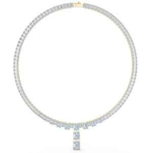 Collar de Diamantes con Corte Esmeralda en Oro, Joyería de Lujo para Mujer, Certificado IGI - Product Image 3