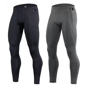 Pantalon de compression sportif pour homme, respirant, léger, taille élastique, streetwear, yoga, course à pied, leggings, vente en gros, personnalisable - Product Image 5
