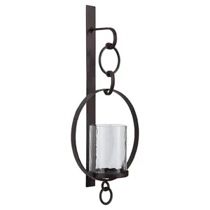 Handmade Iron Candle Stand Premium Hotel Decor CollectionHandmade Designer Metal Southwestern Design Wall Candle Stand <b>Shelf</b> - Product Image 1