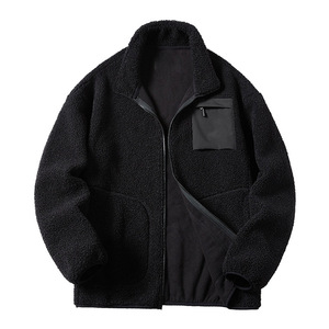 Sweat-shirt d'hiver personnalisé de haute qualité avec logo, pull unisexe en polaire sherpa, veste à capuche pour homme - Product Image 2