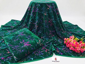Premium Multicolor Foil Velvet Printed Fabric for Dresses Apparel Fashion Wear Home Decor Custom OEM - Product Image 4