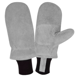 Guantes de cuero de vaca de primera calidad, resistentes, antideslizantes, antivibración, con muñequera elástica, protección para el horno, suaves - Product Image 6