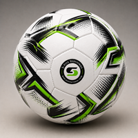 Balón de Fútbol con Patrón Blanco, Rojo, Negro y Amarillo, Balón de Entrenamiento Resistente, Talla 5