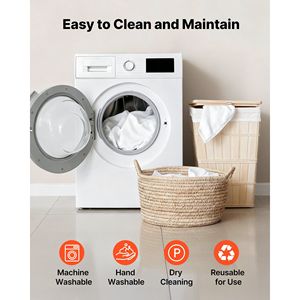 Nappe rectangulaire blanche en spandex de 8 pieds, lot de 6 housses extensibles lavables et anti-plis pour événements - Product Image 6