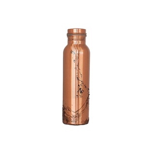 Bouteille d'eau en cuivre pur imprimée à la main, en gros, pour l'entraînement, le sport, le camping, bouteilles d'eau anti-fuite - Product Image 1