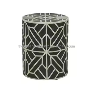 Exportador indio ofrece venta al por mayor de mesas de tambor central con incrustaciones de hueso hechas a mano, diseño moderno, los mejores precios para muebles de hotel para el hogar - Product Image 3