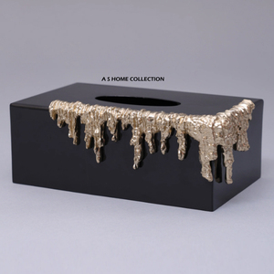 Caja de Almacenamiento de Papel Tisú de Aluminio de Alta Gama, Moderna y de Lujo, Caja de Papel Metálica para Uso Comercial en Hoteles y Restaurantes - Product Image 1