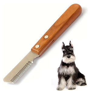 Peine Profesional para el Cuidado de Mascotas, Mango de Madera, Dientes de Acero Inoxidable para el Cuidado del Pelo de Perros - Product Image 1