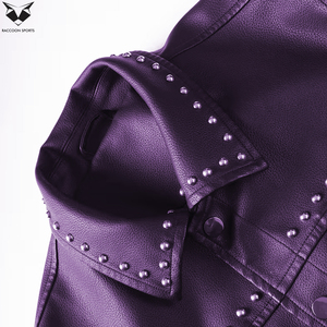 Good Supplier New Arrival Trendy Comfortable Premium Quality Custom Logo Heavy Duty Stylish Purple <b>Studded</b> Stand Slim Fit - Product Image 4