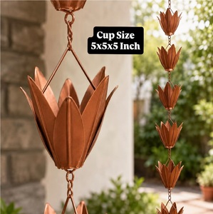 Bassin de décoration de jardin extérieur en métal noir mat martelé, très demandé, résistant aux intempéries, diamètre 10 pouces, pour chaîne de pluie - Product Image 5