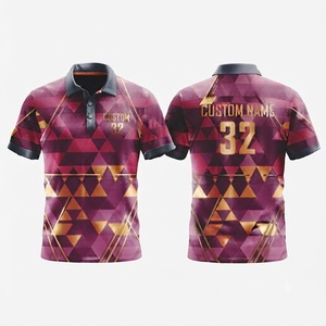 Polo homme à motif géométrique personnalisé, manches courtes, gris et marron, imprimé numérique, respirant, décontracté, sportif, uniforme d'équipe - Product Image 6