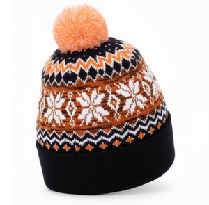 Bonnet tricoté jacquard personnalisé à faible MOQ, imprimé intégral, style bonnet d'hiver classique, collection 2026 - Product Image 6