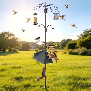 Comedero para Pájaros de Acero Rojo con Múltiples Compartimentos, Venta al por Mayor |   Comederos Comerciales para Hostelería - Product Image 3